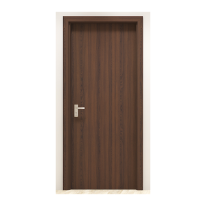 DEWOO WPC Door 100% Waterproof Modern Style Living Main WPC PVC Film Door Wood and Glass <b>Material</b> for Home Use Price - Product Image 1