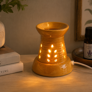 <b>Ceramic</b> Electric Oil <b>Diffuser</b> Burner | Handcrafted Aromatherapy Lamp for Essential Oils Home Fragrance Spa Decor Premium Gift - Product Image 3
