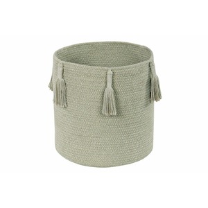 Green Macrame Basket For <b>Toys</b> Storage And Laundry Organizer Stylish Home Storage Solution Kids Room Bedroom And Living Room - Product Image 1