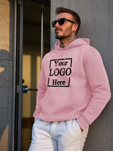 Men's Custom Photo/Text Hooded Sweatshirt Name/Design Kangaroo Pocket Hoodie 100% Cotton Eco-Friendly <b>Machine</b> Washable Pullover - Product Image 2