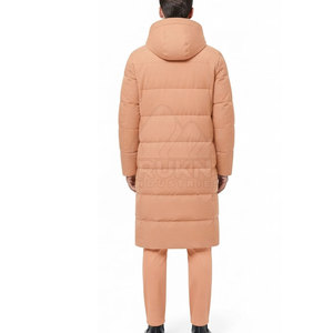 Trending Hooded Long <b>Bench</b> <b>Coat</b> Men's Warm Winter Waterproof Jacket Casual Outerwear Lightweight Customizable Polyester/Nylon - Product Image 2
