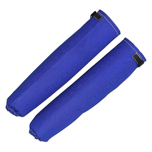 JNM Safety Mangas de Soldadura Resistentes al Calor Azul Rey, Tela de Algodón FR Perforada para Protección de Muñeca a Antebrazo - Product Image 1