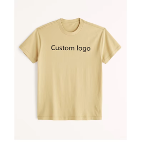 Camiseta de Cuello Redondo con Dobladillo Curvo de Alta Calidad para Hombre, Corte Ajustado, Personalizable con Logotipo, Camisetas Lisas para Hombre, 100% Algodón - Product Image 2