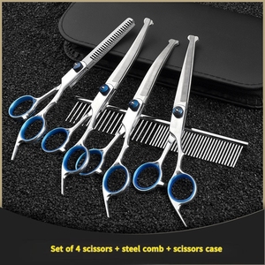 Stainless Steel Sharp 6-inch Long Handle Hairdressing Cape Salon Accessory 10 Pcs Professional Salon Barber Hair Scissors Set - Product Image 6