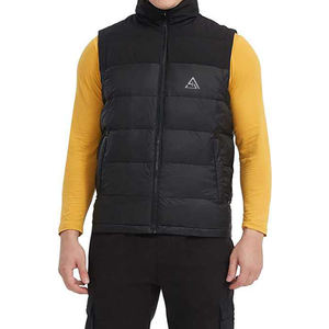 Gilet matelassé d'hiver décontracté pour homme avec fermeture éclair, sans manches, chaud, en duvet thermocollé - Product Image 5