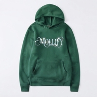 Sweater Hoodie Pria Hitam Regular Fit Bahan Katun Fleece Kasual Dengan Saku Pakaian Musim Gugur