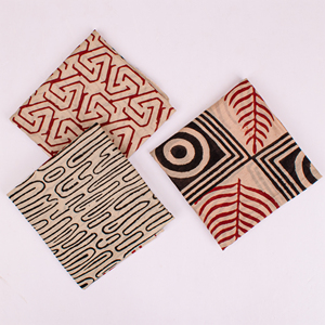 Ensemble bohème de 3 bandanas en coton imprimé à la main avec des teintures naturelles, style Bagru, bandanas indiens, foulard pour la tête et le cou, bandana vintage - Product Image 4