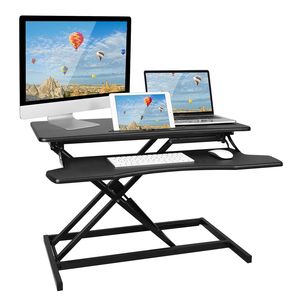 Supporto per Laptop con Doppio Monitor, Scrivania Regolabile in Altezza, Convertitore per Postazione di Lavoro Sit-Stand, Tavolo per Computer - Product Image 1