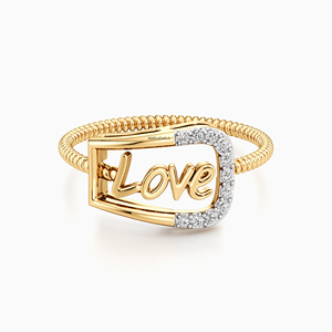 Anillo de Diamantes Cultivados en Laboratorio con Diseño de Amor de Lujo para Mujer, Oro de 10K, 14K, 18K, Plata 925, 935, Joyería Fina Romántica - Product Image 2