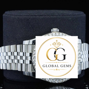 Reloj de Lujo con Diamantes Moissanite de Primera Calidad, Caja Cuadrada, Esfera con Números Romanos para Hombre, Disponible para Exportación desde India - Product Image 6