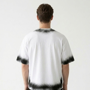Premium Quality Men's Vintage <b>Spray</b> Print Tee Durable Stitching Summer Active Wear Supplier Factory Export Price - Product Image 4