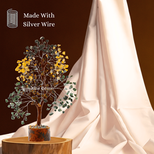 En gros Arbre de Vie en Cristal Magnétique à l'Argent, Œil de Tigre, Citrine, Pyrite, Jade Vert, Décoration d'Intérieur - Product Image 5