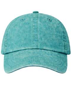 Casquette de baseball en coton lavé bleu sarcelle, unie, ajustable, unisexe, décontractée, respirante, confortable, qualité supérieure - Product Image 1