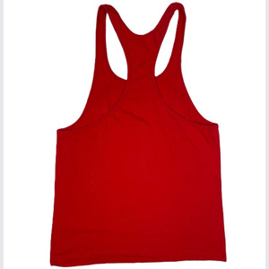 Débardeur de sport décontracté en coton tricoté pour homme, col rond, dos nageur en Y, avec logo imprimé sur le devant, vente en gros - Product Image 3