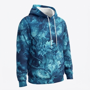 Sweat-shirt à capuche unisexe surdimensionné en polaire, hiver, uni, lavé, respirant, coupe-vent, avec poche - Product Image 2