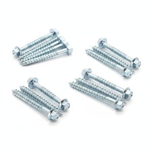 High Strength Class 4 Metric/Inch Carbon Steel External Hex Head Coarse Wood Thread HRC22-32 Zinc Plated PDC Model 4 Screw - Product Image 1