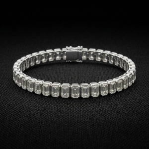 PT950 Platinum Diamond Tennis Bracelet Elegant Lightweight Bezel <b>Set</b> IGI Certified Jewelry for Women Daily Wear - Product Image 3