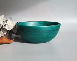 Indian Handcrafted Polished Resin Food Grade Eco-Friendly Durable Classic Carved Stackable Dishwasher Safe Serving Bowl Dining - Product Image 2