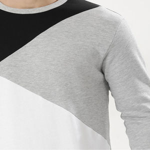 เสื้อสเวตเชิ้ตแขนยาวคอกลมผู้ชาย ผ้าฝ้ายถัก 100% ระบายอากาศได้ดี แห้งเร็ว ใส่ได้ทุกฤดู สไตล์ลำลอง - Product Image 3