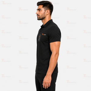 Polo pour homme à séchage rapide, léger, à manches courtes, col classique, idéal pour le sport, les loisirs, le golf, l'entraînement, les activités de plein air, les voyages et les tenues d'équipe. - Product Image 4