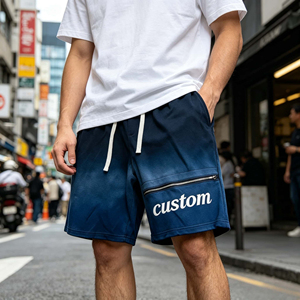 Custom Logo <b>Men's</b> Casual <b>Shorts</b> Cotton Fleece Sweat <b>shorts</b> <b>with</b> <b>Zipper</b> <b>Pockets</b> Drawstring Street wear Sports <b>Shorts</b> - Product Image 4