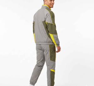 Men's Winter <b>Vintage</b> Windbreaker Jackets & Nylon <b>Track</b> <b>Pants</b> Set Custom Stitching Breathable Quick-Dry Mesh Fabric Jogging Suits - Product Image 4