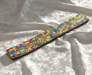 Soporte de incienso hecho a mano con piedra, atrapasalpicaduras de ceniza / Soporte para varillas de incienso para aromaterapia, meditación y decoración del hogar ISSH1 - Product Image 1