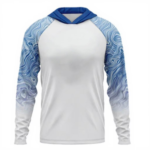 Outdoor <b>Men's</b> Fishing Hoodie with UV Protection (UPF 50) Moisture Wicking Quick Dry 100% Polyester Pullover Closure - Product Image 1