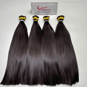 Precio de Venta caliente Natural Negro Raw Straight 100% Extensiones de cabello a granel vietnamitas Sin enredos Sin desprendimiento Super sedoso Listo para enviar - Product Image 1
