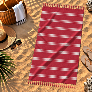 Magnifique serviette Fouta rayée en fil teint, 100% coton, serviette Fouta Hammam au prix le plus bas, fabricant en Inde. - Product Image 1