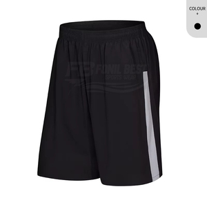 Men's Solid Color Breathable Quick Dry Polyester Knee-Length Bermuda Shorts Drawstring Closure <b>Elastic</b> Waist Casual Outdoor Wear - Product Image 1