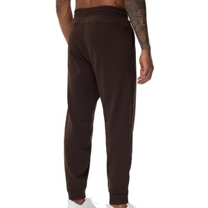 Pantalones Jogger para Hombre de Tela Terry Gruesa y Fresca, Decorados con Cordones y Cintura con Técnica de Costura en Canal, Ideales para el Aeropuerto - Product Image 1