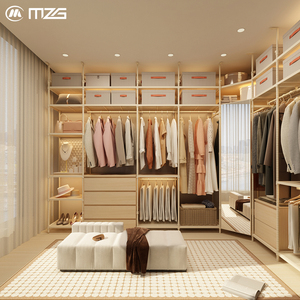 MZG Prix usine Chine Système de rangement modulaire en métal à mailles réglables sur mesure pour dressing et chambre à coucher - Product Image 2