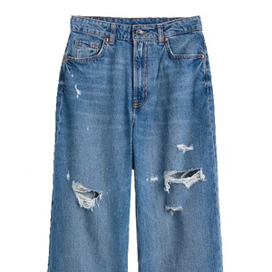 Jeans de Mezclilla Rectos de Cintura Alta para Mujer, Estilo Vintage Y2K, Bordados, Transpirables, para Otoño - Product Image 5
