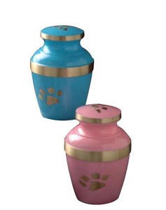 Urne de crémation pour animaux de compagnie en laiton avec impression de patte d'ardoise élégante de style américain - Product Image 6