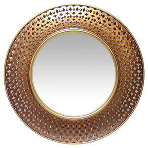 Espejo de Pared Redondo de Metal con Borde Martillado Dorado de Lujo, Espejo Decorativo Hecho a Mano para Decoración del Hogar, Sala de Estar, Entrada, Espejo de Pared - Product Image 2