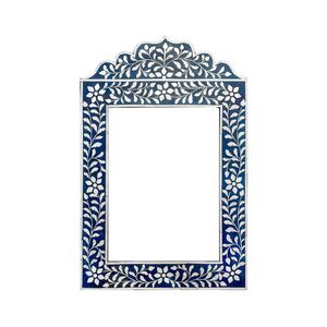 Classic Wall Decor Bone Inlay Resin <b>Mirror</b> <b>Frame</b> With Detailed Inlay For Artistic Home Styling - Product Image 6
