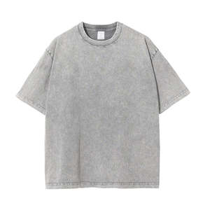 T-shirt et short pour homme, nouvelle collection été, coupe oversize, 100% coton 200 GSM, respirant, imprimé, teint à la cire, effet vintage délavé, col ras du cou, manches courtes, vente en gros - Product Image 2