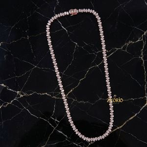 Luxury Pear Cut Diamond Tennis <b>Necklace</b> for Women Rose Gold Bridal <b>Statement</b> Jewelry Elegant American Fashion Wedding <b>Necklace</b> - Product Image 4