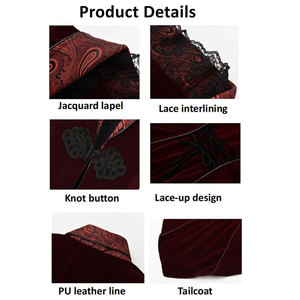 Vestes victoriennes en dentelle pour femmes, style pirate, gothique, steampunk, avec revers médiévaux - Product Image 5