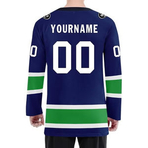OEM Custom 100% Polyester Sublimation Printed Ice Hockey Uniform Pakistan Supplier Wholesale Export USA Buyers Team Jersey Bulk - Product Image 3