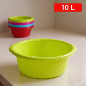 Barreno Bassine Ronde en Plastique 10L, Seau Rouge de 10 Litres - Product Image 3