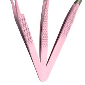 Pinces à cils de précision personnalisables de haute qualité Morje Surgical, en acier inoxydable, pointe lisse, 10 mm, ensemble pour l'application des cils - Product Image 4