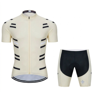 Conjunto de ciclismo personalizado para carreras de montaña, transpirable, de secado rápido, corte ajustado, pantalones cortos con tirantes para hombre, ropa de ciclismo para exteriores. - Product Image 1