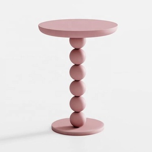 SWT 2025 Carved <strong>Round</strong> Solid Wood Top Side <strong>Table</strong> Pedestal <strong>End</strong> <strong>Table</strong> For Livingroom - Product Image 5