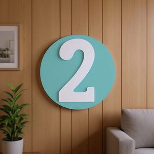 Autocollant mural décoratif Ilan numéro 2 11 cm pour la décoration de la maison - Product Image 3