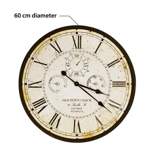 Zahid Exports Rustic Metal Southwestern Design Round <b>Wall</b> <b>Clock</b> with Roman Numerals and <b>Vintage</b> Design for Home Decor - Product Image 4