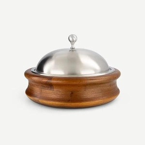 Ensemble de batterie de cuisine classique de luxe en acier inoxydable martelé à la main, 3 pièces : faitout, marmite et casserole avec poignées sculptées en forme de légumes - Product Image 4