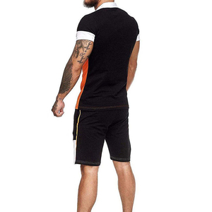 เสื้อเชิ้ตแขนสั้นผู้ชายสำหรับฤดูร้อนใหม่ สไตล์ลำลอง ตัดต่อสีสัน ผ้าฝ้าย 100% ไซส์ใหญ่ ปักลายกีฬา แห้งเร็ว - Product Image 5