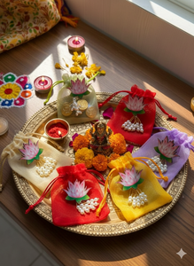 Potlis Tradicionales Indios de Algodón para Damas de Honor, Multicolores, para Bodas, Pooja, Regalos, Fiestas, Eid, Ecológicos - Product Image 3